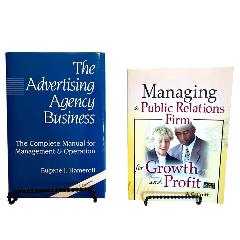Set of New Business Management Books Involving the Public Relations Field.